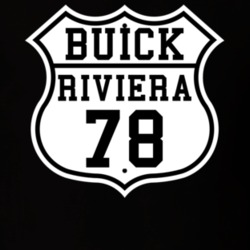 Highway Route 1978 Buick Riviera Classic Car T Shirt