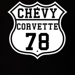Highway Route 1978 Chevrolet Corvette Classic Car T Shirt