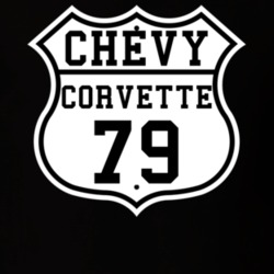 Highway Route 1979 Chevrolet Corvette Classic Car T Shirt