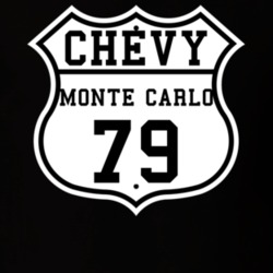 Highway Route 1979 Chevrolet Monte Carlo Classic Car T Shirt