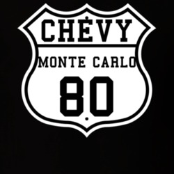 Highway Route 1980 Chevrolet Monte Carlo Classic Car T Shirt
