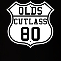 Highway Route 1980 Oldsmobile CutlaSS Classic Car T Shirt