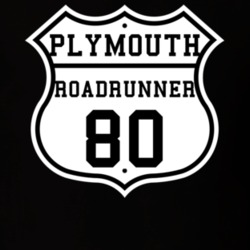 Highway Route 1980 Plymouth Roadrunner Classic Car T Shirt