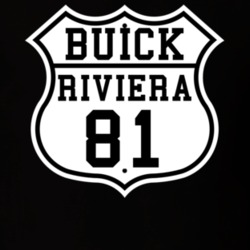 Highway Route 1981 Buick Riviera Classic Car T Shirt