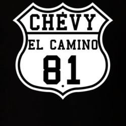 Highway Route 1981 Chevrolet El Camino Classic Car T Shirt