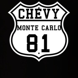 Highway Route 1981 Chevrolet Monte Carlo Classic Car T Shirt