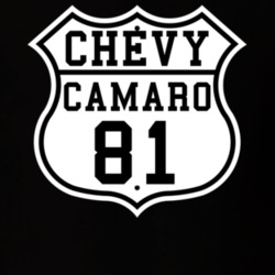 Highway Route 1981 Chevy Camaro Classic Car T Shirt