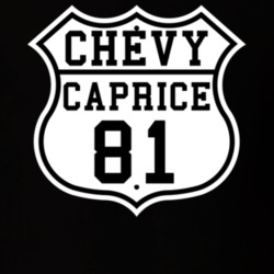 Highway Route 1981 Chevy Caprice Classic Car T Shirt