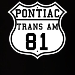 Highway Route 1981 Pontiac Trans Am Classic Car T Shirt