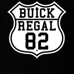 Highway Route 1982 Buick Regal Classic Car T Shirt