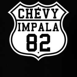 Highway Route 1982 Chevy Impala Classic Car T Shirt