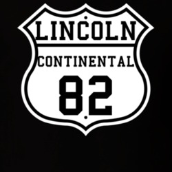 Highway Route 1982 Lincoln Continental Classic Car T Shirt