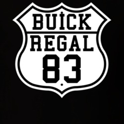 Highway Route 1983 Buick Regal Classic Car T Shirt