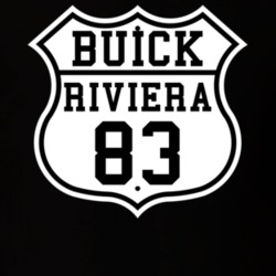 Highway Route 1983 Buick Riviera Classic Car T Shirt