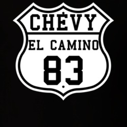 Highway Route 1983 Chevrolet El Camino Classic Car T Shirt
