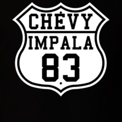 Highway Route 1983 Chevy Impala Classic Car T Shirt