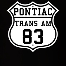 Highway Route 1983 Pontiac Trans Am Classic Car T Shirt