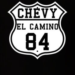 Highway Route 1984 Chevrolet El Camino Classic Car T Shirt