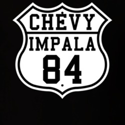 Highway Route 1984 Chevy Impala Classic Car T Shirt
