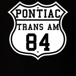 Highway Route 1984 Pontiac Trans Am Classic Car T Shirt