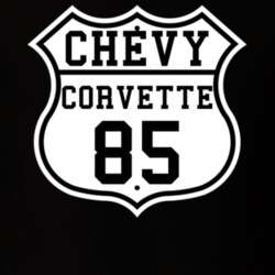 Highway Route 1985 Chevrolet Corvette Classic Car T Shirt