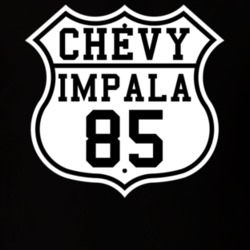 Highway Route 1985 Chevrolet Impala Classic Car T Shirt