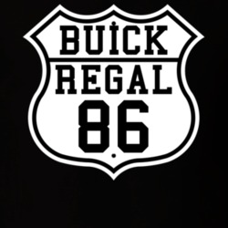Highway Route 1986 Buick Regal Classic Car T Shirt