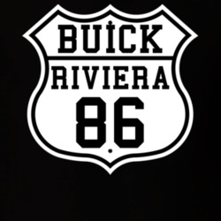 Highway Route 1986 Buick Riviera Classic Car T Shirt