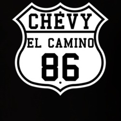 Highway Route 1986 Chevrolet El Camino Classic Car T Shirt