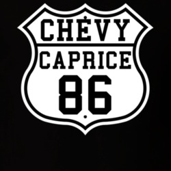Highway Route 1986 Chevy Caprice Classic Car T Shirt
