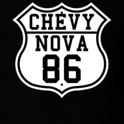 Highway Route 1986 Chevy Nova Classic Car T Shirt