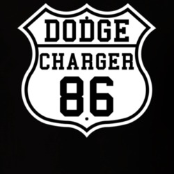 Highway Route 1986 Dodge Charger Classic Car T Shirt