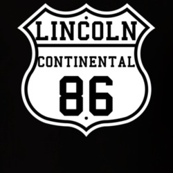 Highway Route 1986 Lincoln Continental Classic Car T Shirt
