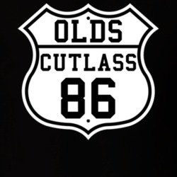 Highway Route 1986 Oldsmobile CutlaSS Classic Car T Shirt