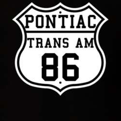 Highway Route 1986 Pontiac Trans Am Classic Car T Shirt