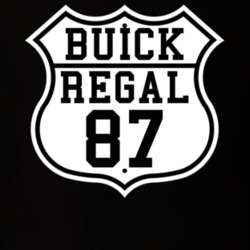Highway Route 1987 Buick Regal Classic Car T Shirt