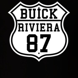 Highway Route 1987 Buick Riviera Classic Car T Shirt