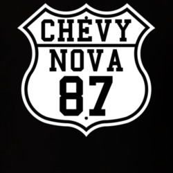 Highway Route 1987 Chevy Nova Classic Car T Shirt