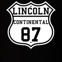 Highway Route 1987 Lincoln Continental Classic Car T Shirt