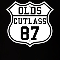 Highway Route 1987 Oldsmobile CutlaSS Classic Car T Shirt