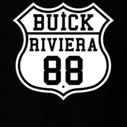 Highway Route 1988 Buick Riviera Classic Car T Shirt
