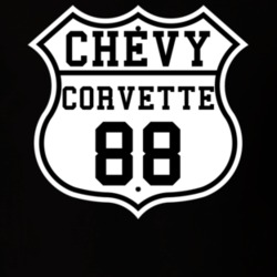 Highway Route 1988 Chevrolet Corvette Classic Car T Shirt