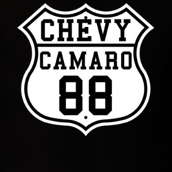 Highway Route 1988 Chevy Camaro Classic Car T Shirt