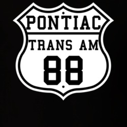 Highway Route 1988 Pontiac Trans Am Classic Car T Shirt