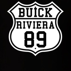 Highway Route 1989 Buick Riviera Classic Car T Shirt