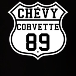 Highway Route 1989 Chevrolet Corvette Classic Car T Shirt
