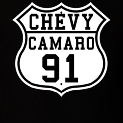Highway Route 1991 Chevy Camaro Classic Car T Shirt