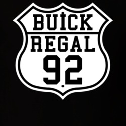 Highway Route 1992 Buick Regal Classic Car T Shirt