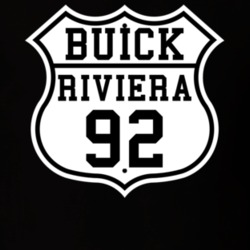 Highway Route 1992 Buick Riviera Classic Car T Shirt