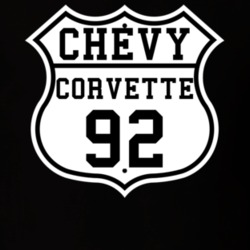 Highway Route 1992 Chevrolet Corvette Classic Car T Shirt
